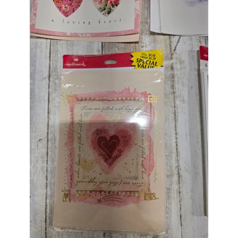 Hallmark Valentines Day Thinking of You Greeting Card Lot Sealed Packs Floral